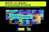 BPA in Kidsâ€™ Canned Food - Food Safety News | Breaking News