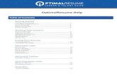 OverviewofServices Optimal Resume Builder Help