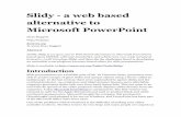 Slidy - a web based alternative to Microsoft PowerPoint