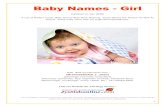 Baby Names - Girl -