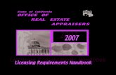 State of California OFFICE OF REAL ESTATE APPRAISERS