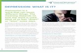 DEPRESSION: WHAT IS IT? - ValueOptions® works with employers