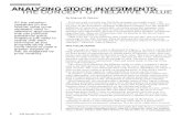 STOCK STRATEGIES ANALYZING STOCK INVESTMENTS: THE CONCEPT OF