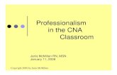 Professionalism in the CNA Classroom - Arizona State Board of