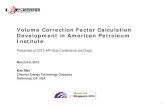 Volume Correction Factor Calculation Development in API by Ken Mei