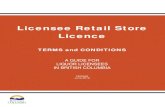 Licensee Retail Store Licence - The Province of British Columbia