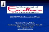 2012 AEP Online Instructional Guide Christine Green, C.P.M