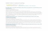 MMS 2013 Content Catalog