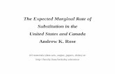 The Expected Marginal Rate of Substitution in the United States