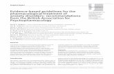 Evidence-based guidelines for the pharmacological treatment of