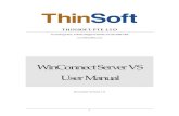 WinConnect Server VS User Manual - Thinsoft, virtual desktop