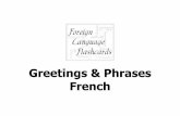 French Greetings and Phrases - Foreign Language Flashcards