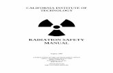 RADIATION SAFETY MANUAL - Home - Caltech Environment, Health, and