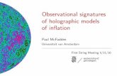 Observational signatures of holographic models of inflation