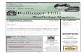 Newsletter Date Volume 1, Issue 1 Lead Story Headline Bollinger Hills