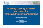 Growing scarcity of water and need for improved water management