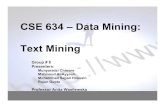 CSE 634 â€“ Data Mining: Text Mining - Stony Brook University