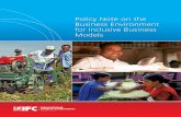 Policy Note on the Business Environment for Inclusive Business Models