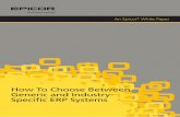 How To Choose Between Generic and Industry- Specific ERP Systems