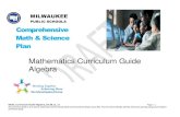 Mathematics Curriculum Guide Algebra