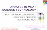 UPDATES IN MEAT SCIENCE TECHNOLOGY