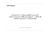 Citrix CloudPortal Services Manager v10.0 API Userâ€™s Guide