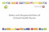 5.ROLES & RESPONSIBILITIES OF SCHOOL HEALTH NURSE