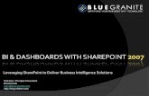 BI & DASHBOARDS WITH SHAREPOINT 2007 - The Microsoft Solution