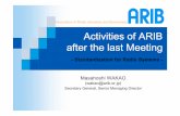 Association of Radio Industries and Businesses Activities of ARIB