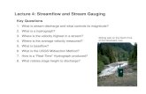 Lecture 4: Streamflow and Stream Gauging