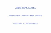 NEW YORK STATE MEDICAID PROGRAM PHYSICIAN - PROCEDURE CODES