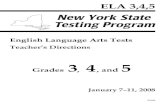 English Language Arts Tests - Elementary, Intermediate Tests and