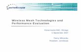 Wireless Mesh Technologies and Performance Evaluation