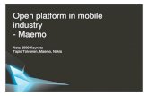 Open platform in mobile industry - Maemo
