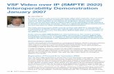 VSF Video over IP (SMPTE 2022) Interoperability Demonstration