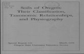E55P 555 Cop Soils of Oregon: Their Classification, Taxonomic