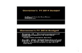 Governor's FY 2014 Budget - Jan 30 Briefing Final Corrected
