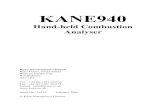 Kane 940 multi-gas combustion flue gas emissions analyser user manual