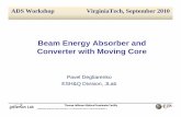 Beam Energy Absorber and Converter with Moving CoreConverter with