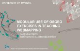 MODULAR USE OF OSGEO EXERCISES IN TEACHING WEBMAPPING