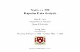 Statistics 220 Bayesian Data Analysis - Mark E. Irwin