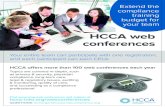 New Reduced Pricing in 2013 HCCA WEB CONFERENCE SUBSCRIPTION