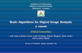 Basic Algorithms for Digital Image Analysis: a course