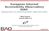 European Internet Accessibility Observatory EIAO