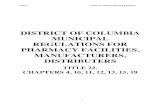 DISTRICT OF COLUMBIA MUNICIPAL REGULATIONS FOR PHARMACY FACILITIES