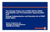 The Energy Policy Act of 2005 (EPAct 2005): Regulations and Tax