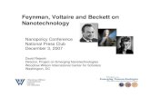 Feynman, Voltaire and Beckett on Nanotechnology