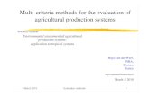 Multi-criteria methods for the evaluation of agricultural production systems