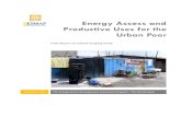 Energy Access and Productive Uses for the Urban Poor