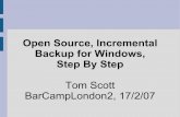 Open Source, Incremental Backup for Windows, Step By Step